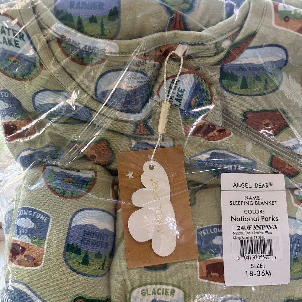Angel Dear Set- National Parks Sleeping Blanket and National Parks Swaddle Blkt
